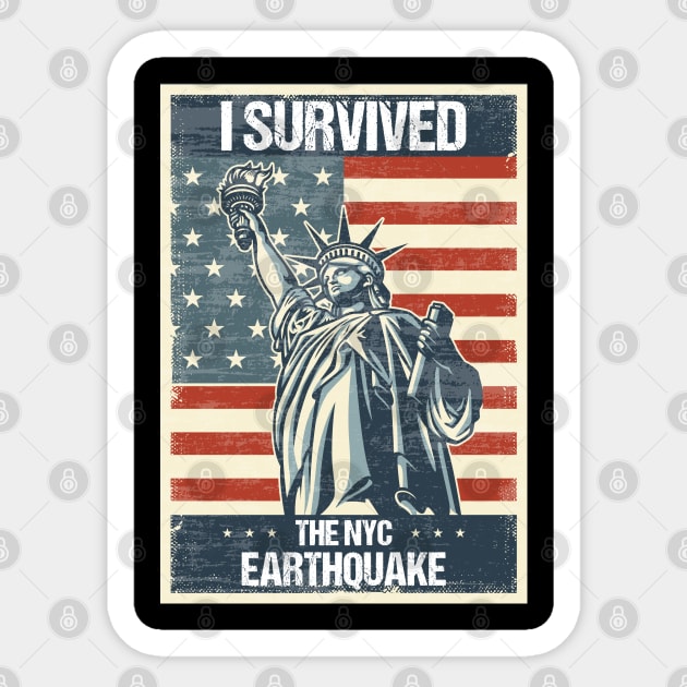 Earthquake April 5th 2024 - I Survived The NYC Earthquake Sticker by TeeTypo
